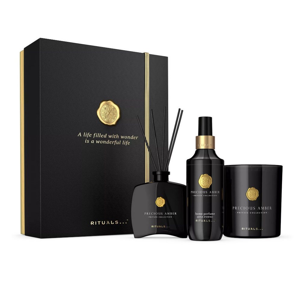 Rituals Pflege-Geschenkset Rituals Private Collection Precious Amber Geschenkset – 3-teilig, 3-tlg., 3-teiliges Duftset mit Precious Amber – sinnlich & würzig von Rituals