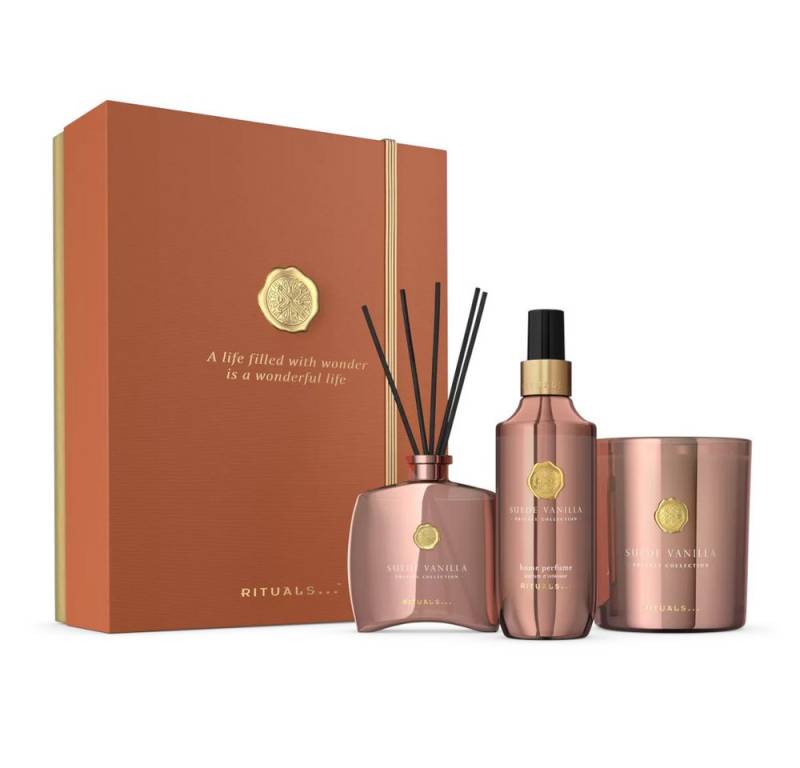 Rituals Pflege-Geschenkset Rituals Private Collection Suede Vanilla Geschenkset – 3-teilig, 3-tlg., 3-teiliges Set mit Suede Vanilla – warm, süß & sinnlich von Rituals