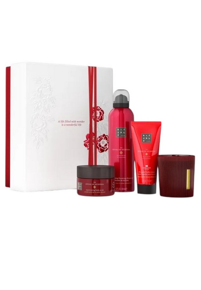 Rituals Pflege-Geschenkset The Ritual of Ayurveda - Elegantes Luxus-Geschenkset, Ayurveda-Set mit dem sinnlichen Duft von Indischer Rose & Süßmandelöl von Rituals