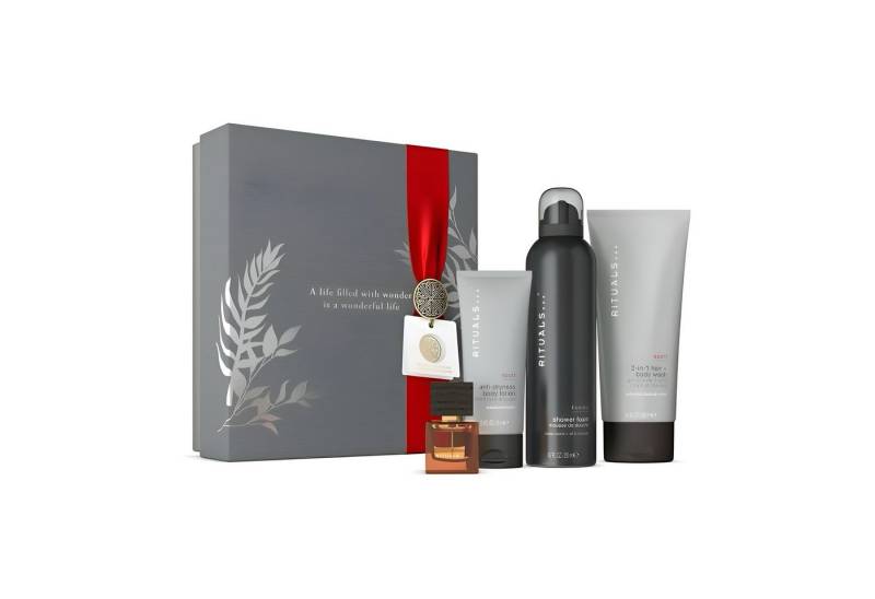 Rituals Pflege-Geschenkset The Ritual of Homme M mit Parfum Collection Herren Set Geschenkset, 5-tlg., Hautpflege, Kohle-Peeling, Duft, 2-in-1, Nachhaltigkeit, Hautpflege von Rituals