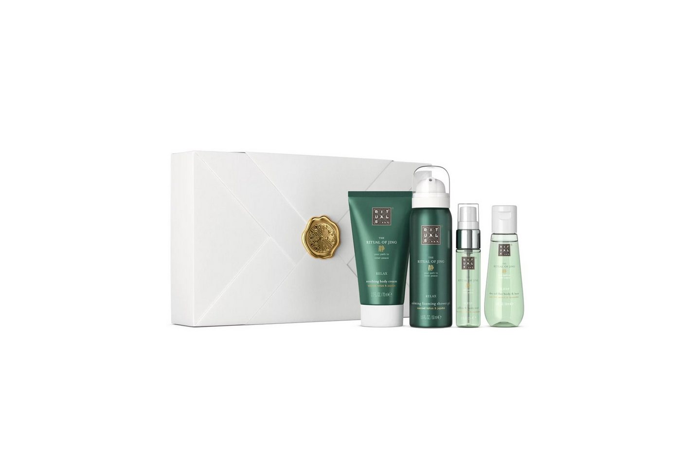 Rituals Pflege-Geschenkset The Ritual of Jing – Lotus & Jujube – Entspannung & Pflege, 5-tlg. von Rituals