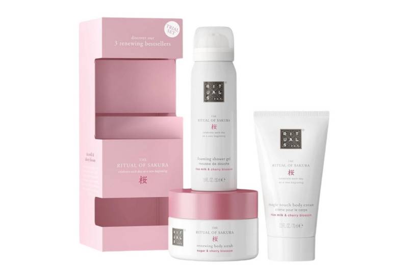 Rituals Pflege-Geschenkset The Ritual of Sakura 3-teiliges Geschenkset Set, Duftkomposition aus Kirschblüten und Reismilch von Rituals