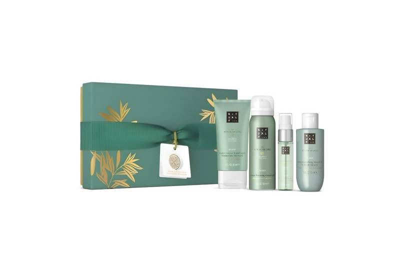 Rituals Pflege-Geschenkset The Ritual of Jing S Pflegebox für Damen & Herren Wellness Geschenkset, 4-tlg., Luxuriöses Entspannungsset mit Pflege, Öl und Pillow Mist von Rituals