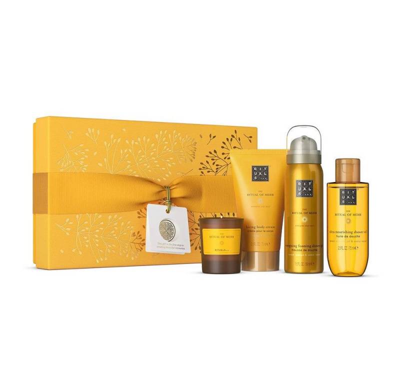 Rituals Pflege-Geschenkset The Ritual of Mehr Small Gift Set – 4-teilig, 4-tlg., Duschgel, Duschöl, Body Cream & Kerze im Geschenkset von Rituals