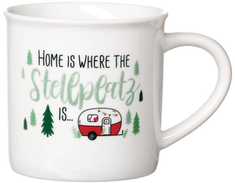 Ritzenhoff & Breker Becher "Camping" "Home is where the Stellplatz is..." - in Geschenkbanderole von Ritzenhoff & Breker