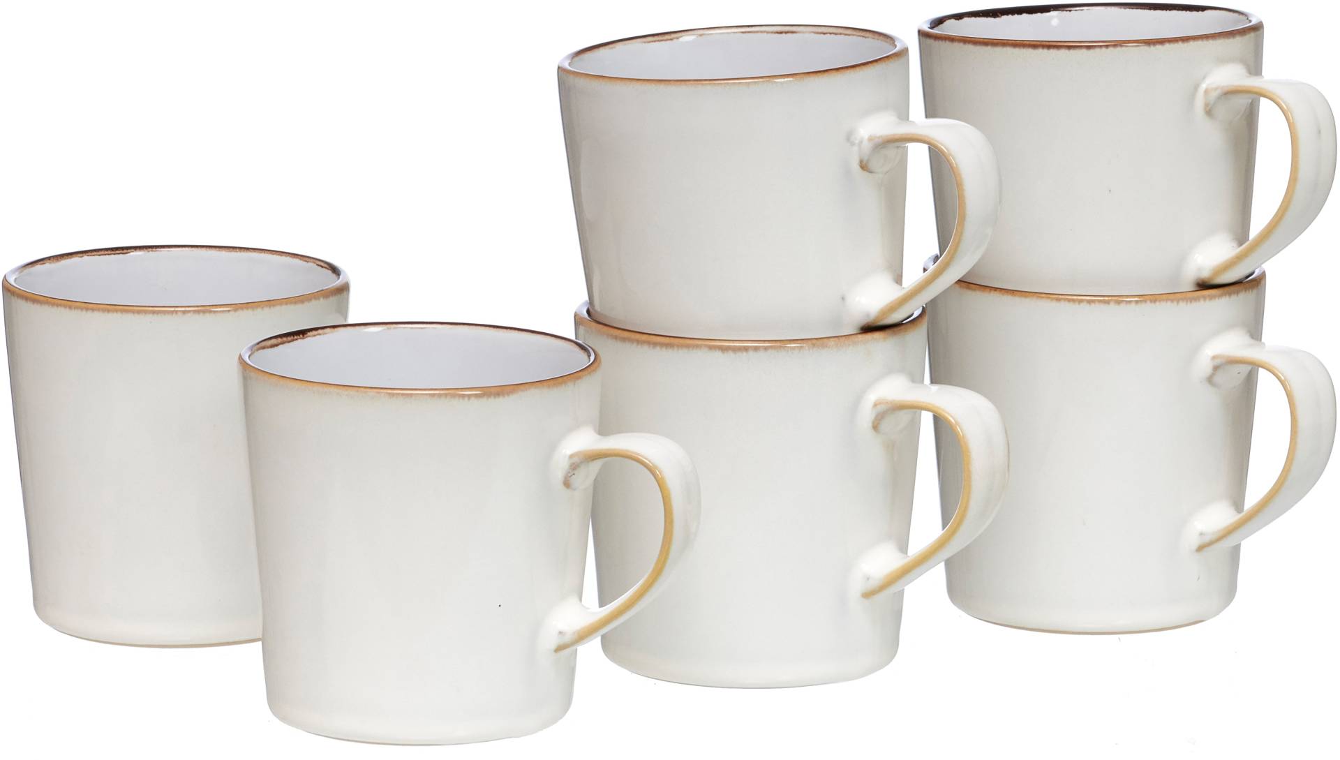 Ritzenhoff & Breker Becher "Kaffeebecher-Set Visby 6tlg, Weiß", (Set, 6 tlg., Das Set besteht aus 6 Kaffeebechern) von Ritzenhoff & Breker