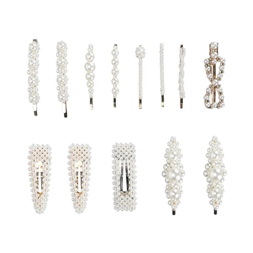 Perlen-Haarspangen, Elegante Damen-Haar-Accessoires mit Bruchfesten Geometrischen Mustern, Geeignet für Verschiedene Anlässe von Riuulity