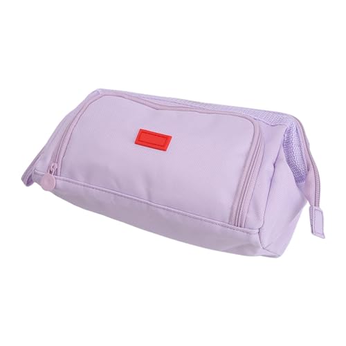 Riuulity Federmäppchen mit Großem Fassungsvermögen, Stiftbox mit Zwei Öffnungen und Reißverschluss, 72 Fächer, Buntstifttasche für Erwachsene (Purple) von Riuulity