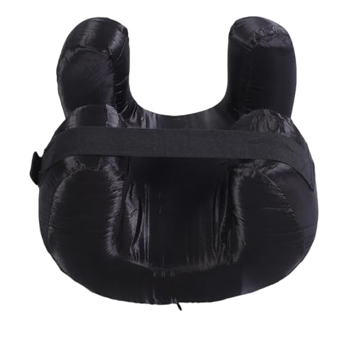 Riuulity Memory Foam Back Sleep Face Kissen für Hautschutz Bequemes Schlaflebnis mit Kompakter Größe Speziell für Rückenschläfer Ausgelegt (BLACK) von Riuulity