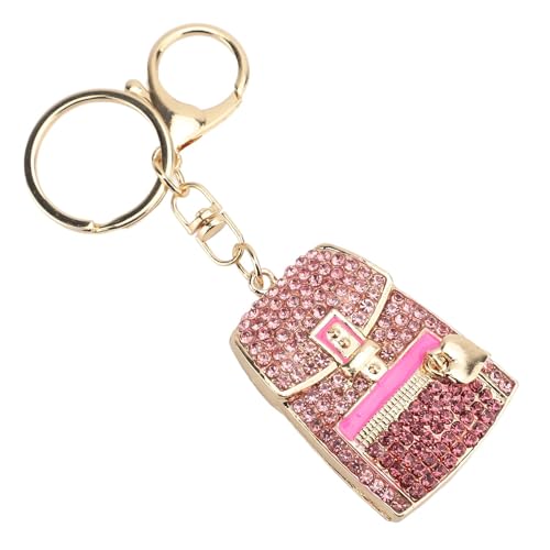 Riuulity Stilvoller Strasssteine -Rucksackschlüsselkette mit Hummerverschluss, Leichter Tragbarer Handtasche Anhänger für Mädchen (PINK) von Riuulity