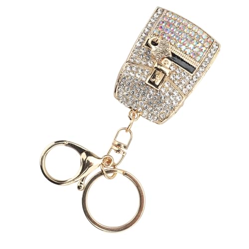 Riuulity Stilvoller Strasssteine -Rucksackschlüsselkette mit Hummerverschluss, Leichter Tragbarer Handtasche Anhänger für Mädchen (White) von Riuulity