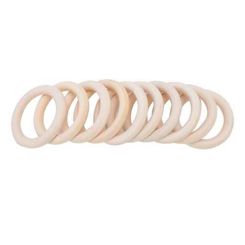 Riuulity Verbindungsringe Hölzerne Stabil 7 cm Holzringe für Handwerksprojekte, 10 Prozent Unfertige Holzringe Endlose Möglichkeiten für Kreatives Handwerk von Riuulity