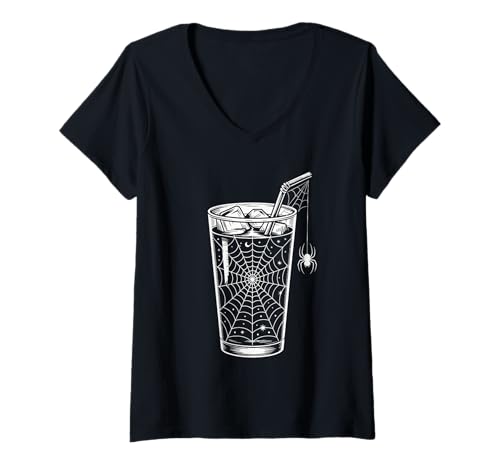 Damen Halloween Limonade Zitronensaft Getränk T-Shirt mit V-Ausschnitt Damen Halloween Limonade Zitronensaft Getränk T-Shirt mit V-Ausschnitt von RivArtdale Designs