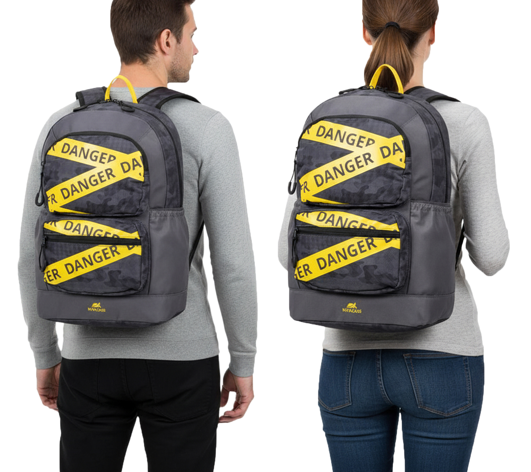 Rivacase Erebus Urban Rucksack mit 13,3" Laptopfach Alltags-Rucksack City-Rucksack 14L 5421 GR Grau/Camouflage von Rivacase