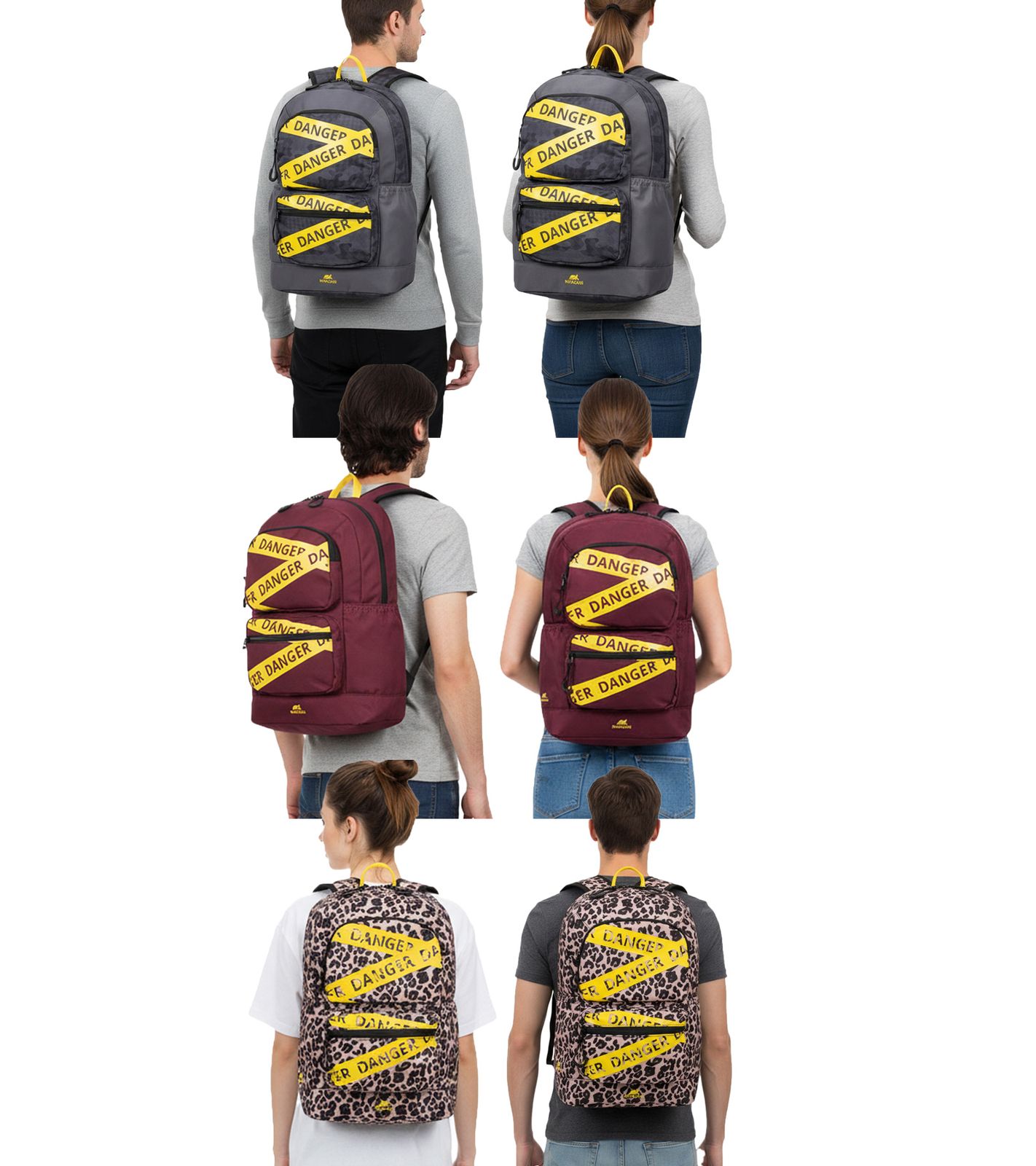 Rivacase Erebus Urban Rucksack mit 13,3" Laptopfach Alltags-Rucksack City-Rucksack 14L 5421 in Grau/Camouflage, Beige/Leopard oder Weinrot von Rivacase