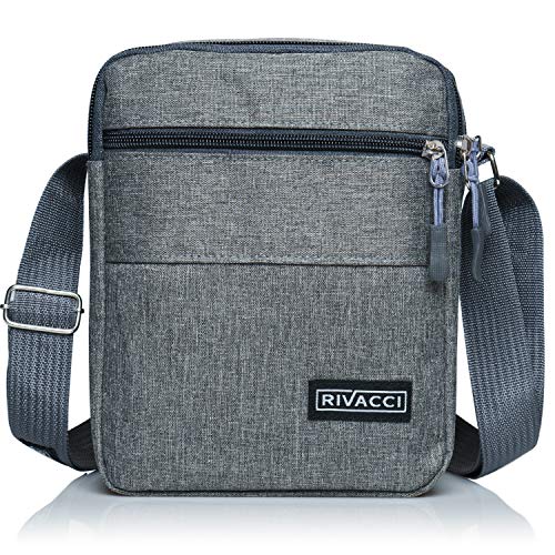 Rivacci Umhängetasche Schultertasche für Herren, Damen und Jungen, Kuriertasche aus Canvas, Herrentasche für Tablet, Messenger Bag für Tägliches Leben Reise, Crossbody Shoulder bag Schlichtes Grau Rivacci Umhängetasche Schultertasche für Herren, Damen und Jungen, Kuriertasche aus Canvas, Herrentasche für Tablet, Messenger Bag für Tägliches Leben Reise, Crossbody Shoulder bag Schlichtes Grau von Rivacci