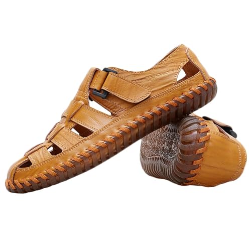 Herren Sport Outdoor Leder Sandalen Geschlossene Zehe Sandalen Wandern Fischer Sandalen Atmungsaktiv Herren Sport Outdoor Leder Sandalen Geschlossene Zehe Sandalen Wandern Fischer Sandalen Atmungsaktiv von Rivccku