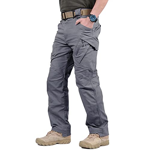Men's Outdoor Cargo Work Trousers Tactical Combat Pants 8 Pocket Outdoor Combat Ripstop Trousers Casual for Golf Hiking Hunting von Rivccku