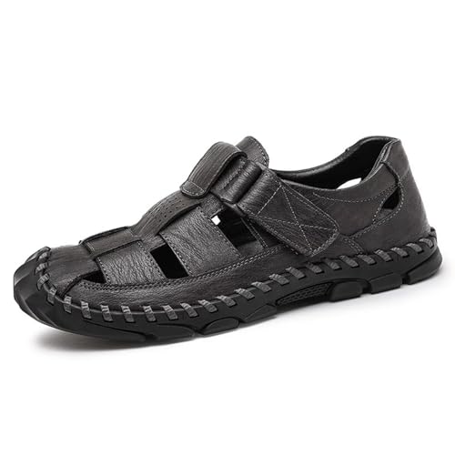 Outdoor Sandalen Herren Leder Wandersandalen Trekkingsandalen Männer Wanderschuhe Sommer Geschlossene Wasser Fischer Sport Sandalen Outdoor Sandalen Herren Leder Wandersandalen Trekkingsandalen Männer Wanderschuhe Sommer Geschlossene Wasser Fischer Sport Sandalen von Rivccku