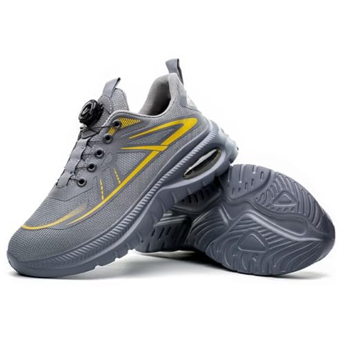 Rivccku Arbeitsschuhe Herren Sicherheitsschuhe mit Stahlkappe Stahlkappenschuhe Schutzschuhe mit Drehbaren 38-48 von Rivccku