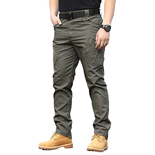 Rivccku Herren Cargo Hose Combat Hose Arbeitshose Männer Tactical Hose Atmungsaktiv Outdoor Funktionshose Baumwolle Hose mit Multi Taschen von Rivccku