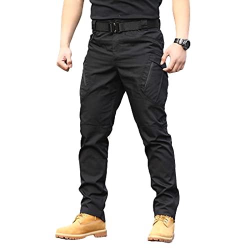 Rivccku Herren Cargo Hose Combat Hose Arbeitshose Männer Tactical Hose Atmungsaktiv Outdoor Funktionshose Baumwolle Hose mit Multi Taschen von Rivccku