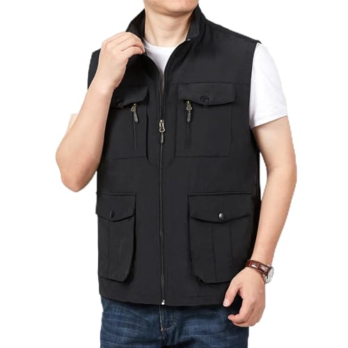 Rivccku Herren Sommer Outdoor Weste Leicht Atmungsaktiv Anglerweste Ärmellos Jacke Multi Taschen Steppweste Nylon Funktionsweste für Jagd Wandern Rivccku Herren Sommer Outdoor Weste Leicht Atmungsaktiv Anglerweste Ärmellos Jacke Multi Taschen Steppweste Nylon Funktionsweste für Jagd Wandern von Rivccku