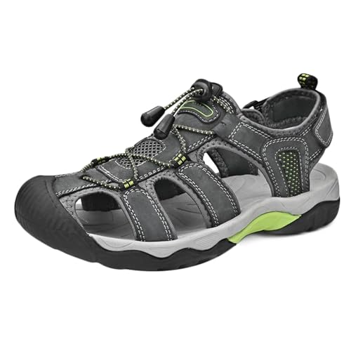 Rivccku Leder Sandalen Herren Outdoor Sport Wandersandalen mit Klettverschluss Sommer Trekkingsandalen Strand Ledersandalen Männer Rivccku Leder Sandalen Herren Outdoor Sport Wandersandalen mit Klettverschluss Sommer Trekkingsandalen Strand Ledersandalen Männer von Rivccku