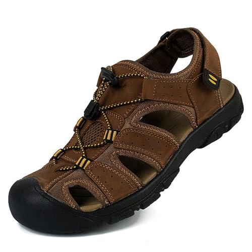 Rivccku Sandalen Herren Outdoorsandalen Sommer Wanderschuhe Trekkingsandalen Leder Strand Wandersandale Laufschuhe Lässige Sneaker Sportsandalen 38-50 Rivccku Sandalen Herren Outdoorsandalen Sommer Wanderschuhe Trekkingsandalen Leder Strand Wandersandale Laufschuhe Lässige Sneaker Sportsandalen 38-50 von Rivccku