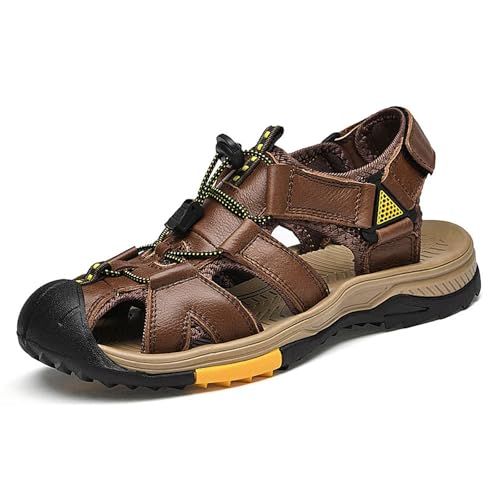 Rivccku Sandalen Herren Outdoorsandalen Sommer Wanderschuhe Trekkingsandalen Leder Strand Wandersandale Laufschuhe Lässige Sneaker Sportsandalen Rivccku Sandalen Herren Outdoorsandalen Sommer Wanderschuhe Trekkingsandalen Leder Strand Wandersandale Laufschuhe Lässige Sneaker Sportsandalen von Rivccku