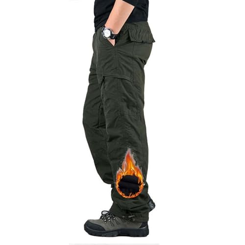 Rivccku Tactical Hose Cargo Herren Winter wasserdichte Skihose Jagd Outdoor Hose Winddichte Thermohose Winterhose Softshellhose zum Klettern und Wandern von Rivccku