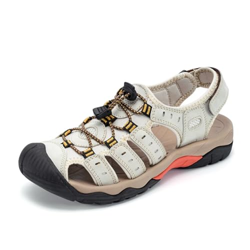 Rivccku Trekkingsandalen Herren Geschlossene Zehe Wandern Sandalen Sommer Wanderschuhe Leder Strand Wandersandale Laufschuhe Lässige Sneaker Sportsandalen Rivccku Trekkingsandalen Herren Geschlossene Zehe Wandern Sandalen Sommer Wanderschuhe Leder Strand Wandersandale Laufschuhe Lässige Sneaker Sportsandalen von Rivccku