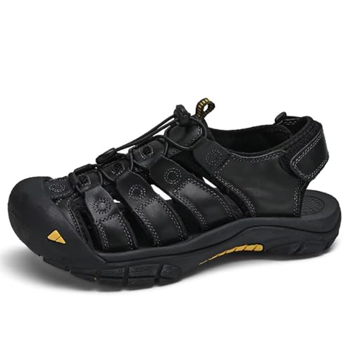 Rivccku Trekkingsandalen Herren Geschlossene Zehe Wandern Sandalen Sommer Wanderschuhe Leder Strand Wandersandale Laufschuhe Lässige Sneaker Sportsandalen Rivccku Trekkingsandalen Herren Geschlossene Zehe Wandern Sandalen Sommer Wanderschuhe Leder Strand Wandersandale Laufschuhe Lässige Sneaker Sportsandalen von Rivccku