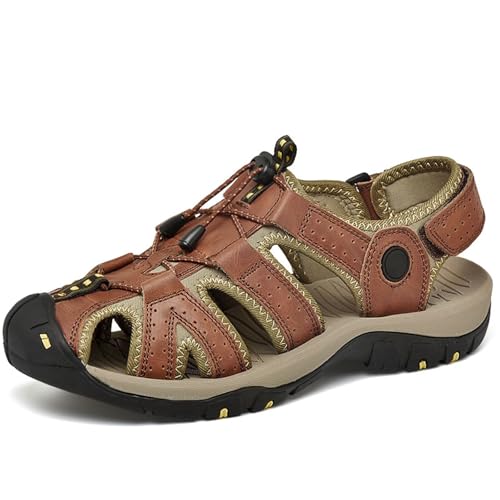 Rivccku Wanderschuhe Herren Outdoorsandalen Sommer Trekkingsandalen Leder Strand Wandersandale Laufschuhe Lässige Sneaker Sportsandalen Rivccku Wanderschuhe Herren Outdoorsandalen Sommer Trekkingsandalen Leder Strand Wandersandale Laufschuhe Lässige Sneaker Sportsandalen von Rivccku