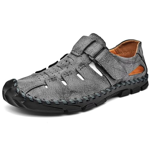Sandalen Herren Leder Strand Wandersandale Trekkingsandalen Outdoorschuhe Sommer Freizeitschuhe Wanderschuhe Männer Sport-Outdoor Wasser Fischer Atmungsaktive Sandale 38-48 Sandalen Herren Leder Strand Wandersandale Trekkingsandalen Outdoorschuhe Sommer Freizeitschuhe Wanderschuhe Männer Sport-Outdoor Wasser Fischer Atmungsaktive Sandale 38-48 von Rivccku