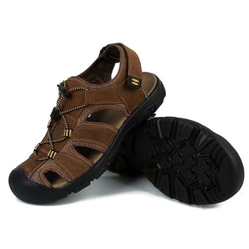 Sandalen Herren Leder Strand Wandersandale Trekkingsandalen Outdoorschuhe Sommer Freizeitschuhe Wanderschuhe Männer Sport-Outdoor Wasser Fischer Atmungsaktive Sandale 38-50 Sandalen Herren Leder Strand Wandersandale Trekkingsandalen Outdoorschuhe Sommer Freizeitschuhe Wanderschuhe Männer Sport-Outdoor Wasser Fischer Atmungsaktive Sandale 38-50 von Rivccku