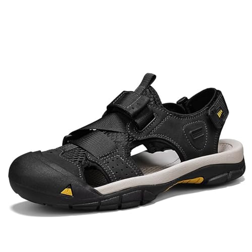 Wandersandale Herren Leder Strand Trekkingsandalen Outdoorschuhe Sommer Freizeitschuhe Wanderschuhe Männer Sport-Outdoor Wasser Fischer Atmungsaktive Sandale Wandersandale Herren Leder Strand Trekkingsandalen Outdoorschuhe Sommer Freizeitschuhe Wanderschuhe Männer Sport-Outdoor Wasser Fischer Atmungsaktive Sandale von Rivccku
