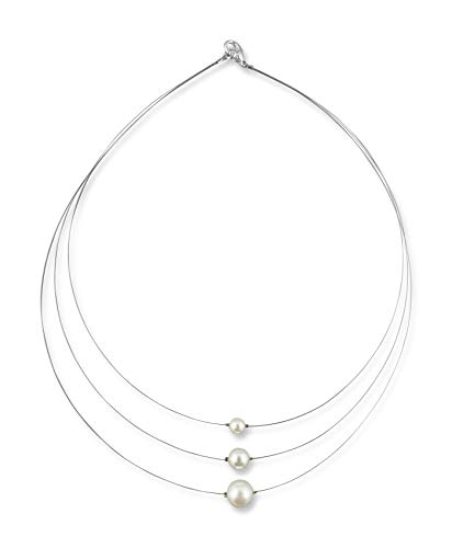 Rivelle Damen Kette Perle creme Perlenkette Collier Halskette Necklace Modeschmuck von Rivelle