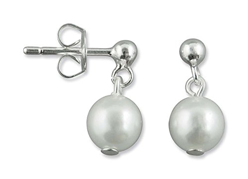 Rivelle Damen Perlen-Ohrringe weiß Perle 6 mm Exclusive Ohrstecker von Rivelle