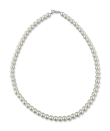 Rivelle Damen Perlenkette 40 cm Perlen 6 mm creme Kette Perlen Collier Halskette Necklace Modeschmuck von Rivelle