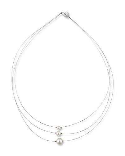 Rivelle Damen Perlenkette creme Kette Perlen Collier Halskette Necklace Modeschmuck von Rivelle