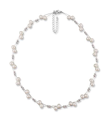 Rivelle Damen Süßwasser Perlenkette creme Kette echte Perlen Collier Halskette Necklace Schmucketui von Rivelle