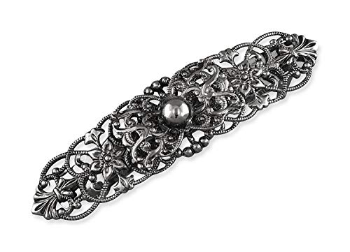 Rivelle Damen Trachten Haarspange 6,8 cm Haarschmuck Vintage Hochzeit Metall Silber von Rivelle