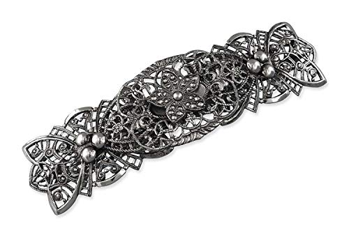 Rivelle Damen Trachten Haarspange Uli 10,5 cm Haarschmuck Vintage Hochzeit Metall Silber von Rivelle