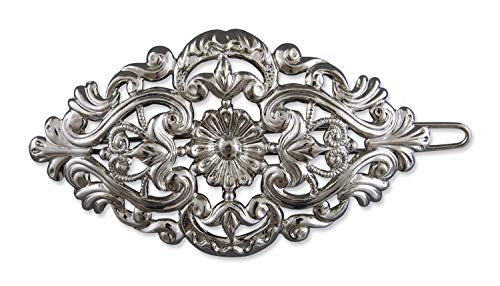 Rivelle Damen Trachten Haarspange alt-silber 5,8 cm Haarschmuck Vintage Hochzeit Metall Silber von Rivelle