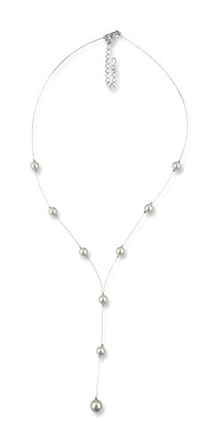 Rivelle Damen Y-Perlenkette creme Kette Perlen Collier Halskette Necklace Modeschmuck Hochzeit von Rivelle