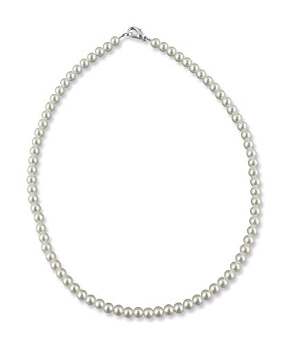 Rivelle Damen Perlenkette 38 cm Perle 5 mm creme Kette Perlen Collier Halsschmuck Geschenk-Box Modeschmuck von Rivelle