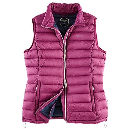 River Creek Damen Steppweste - Gesteppte Weste mit Stehkragen und Reißverschluss in Hortensie Größe 42 von River Creek
