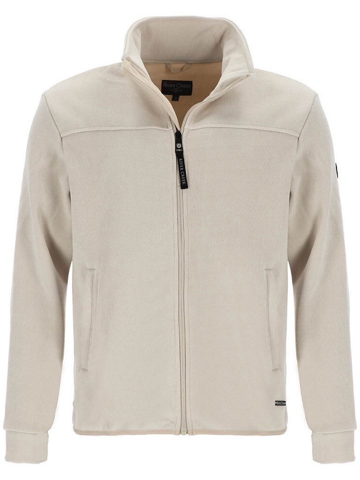 River Creek Strickjacke Herren Cord-Jacke mit Stehkragen und Reißverschluss - Unifarbene Jacke River Creek Strickjacke Herren Cord-Jacke mit Stehkragen und Reißverschluss - Unifarbene Jacke von River Creek
