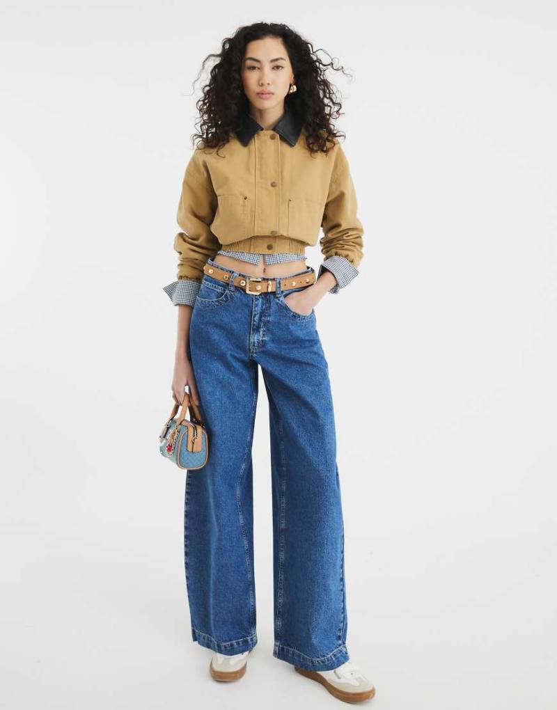 River Island - Balloon-Jeans in Mittelblau von River Island